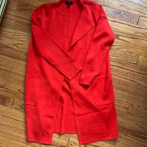Juliette collarless sweater-blazer in RED - J. Crew